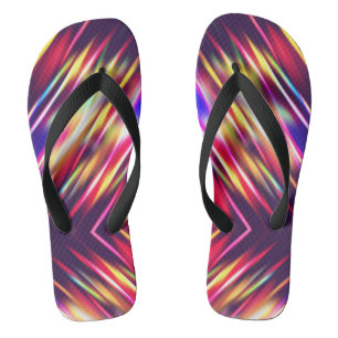 Kute kleurrijke abstracte lijnen werpen kussen iPh Teenslippers