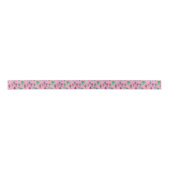 Kute kleurrijke robots op roze achtergrond lint (Voorkant)