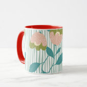 Kute kleurrijke zomerviering Familie rood blauw Mok (Voorkant links)