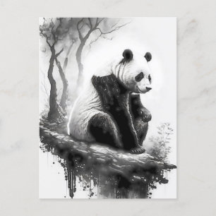 Kute, knappe Panda-Beer Briefkaart