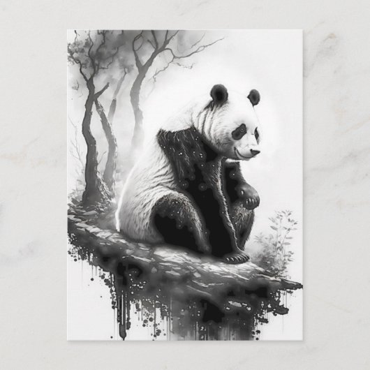 Kute, knappe Panda-Beer Briefkaart (Voorkant)