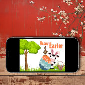 Kute Koe, rooster en kleurrijk Boerderij Feestdagen Kaart