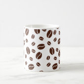 Kute koffiebonen mok van bruin en wit patroon (Center)