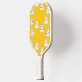 Kute konijntjes op sinaasappel pickleball paddle (Links)