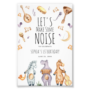 Kute laat de afgelopen dag wat lawaaierige Afrikaa Foto Afdruk