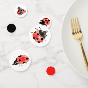 Kute lady bug verjaardagsfeestje confetti