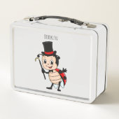 Kute ladybug met bovenste hoed en stropdas cartoon (Achterkant)