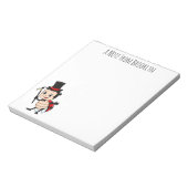 Kute ladybug met bovenste hoed en stropdas cartoon notitieblok (Gedraaid)