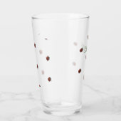 Kute Ladybug patroon met naam Glas (Rechts)