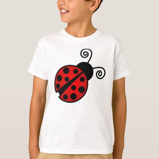 Kute Ladybug - Rood en zwart T-shirt (Voorkant)
