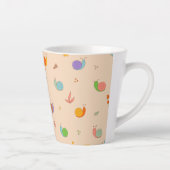 Kute latte Mok met slakken en bloemen (Rechts)