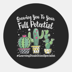 Kute Learning Disabilities Specialist Squalt Ronde Sticker