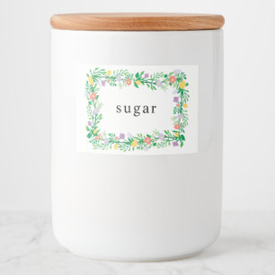 KUTE LEMON EN STROOMSTROOMDECOUPAGINA VOEDSELCONTAINER ETIKET