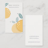 Kute Lemon Fruit Abstract Vold Earling Display Visitekaartje (Voorkant / Achterkant)