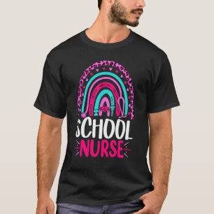 Kute Leopard School Zuster Rainbow Terug naar scho T-shirt