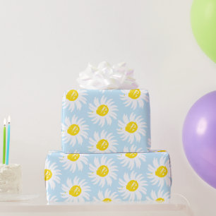 Kute lichtblauwe melkroze roestrok cadeaupapier