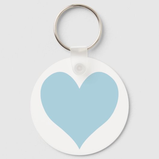 Kute Light Blue Heart Sleutelhanger (Voorkant)