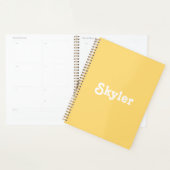 Kute light oranje aangepaste naam tekstjaar monogr planner (Display)