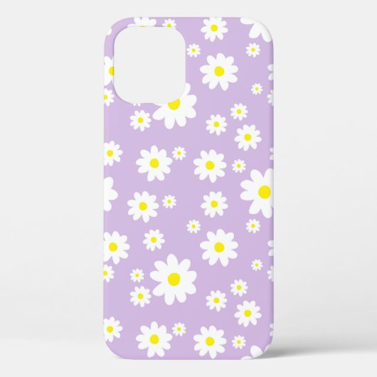 Kute Lila Paarse Daisy Flower Pattern Spring Case-Mate iPhone Case (Achterkant)