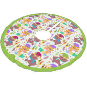 Kute Little Animals kerstpatroonkinderen Kerstboom Rok (Gekanteld)