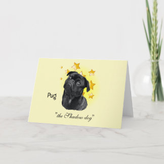 Kute Little Black Pug is een ster Kaart