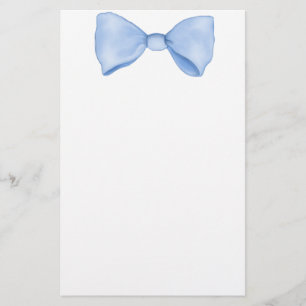 Kute Little Blue Bow Stropdas Briefpapier
