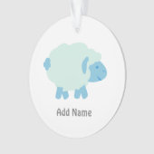 Kute Little Blue Lamb Ornament (voorkant)