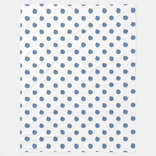 Kute Little Blueberries Fleece Blanket (Voorkant)