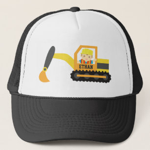 Kute Little Builder Excavator Construction Vehicle Trucker Pet