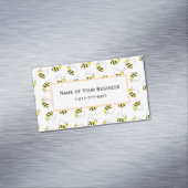 Kute Little Bumble Bee Pattern Visitekaartje Magneet (Voorbeeld)