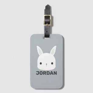 Kute Little Bunny Rabbit met persoonlijke naam Bagagelabel