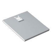 Kute Little Bunny Rabbit met persoonlijke naam Notitieblok (Schuin)