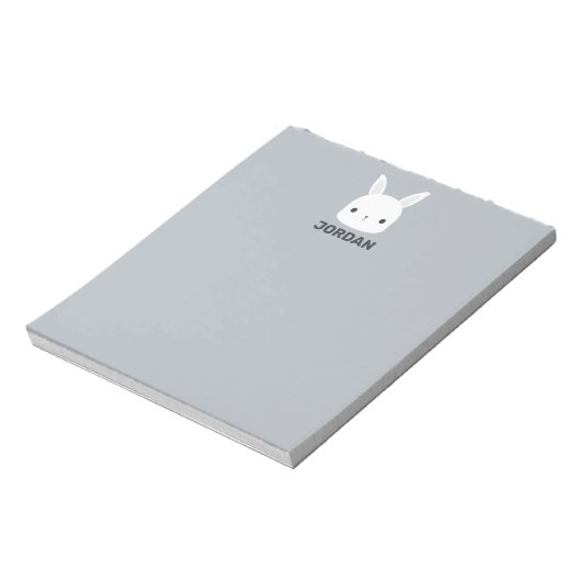 Kute Little Bunny Rabbit met persoonlijke naam Notitieblok (Gedraaid)