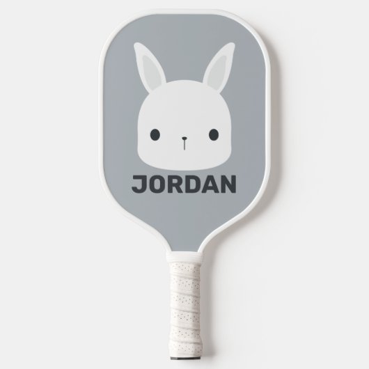 Kute Little Bunny Rabbit met persoonlijke naam Pickleball Paddle (Voorkant)