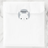 Kute Little Bunny Rabbit met persoonlijke naam Ronde Sticker (Tas)