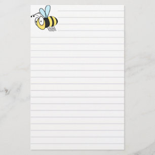 Kute Little Cartoon Bumble Bee Briefpapier