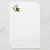 Kute Little Cartoon Bumble Bee Briefpapier (Voorkant / Achterkant)