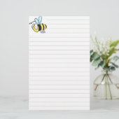 Kute Little Cartoon Bumble Bee Briefpapier (Staand voorkant)