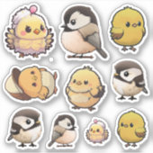 Kute Little Chicks- en Chickadee-Stickers Sticker (Voorkant)