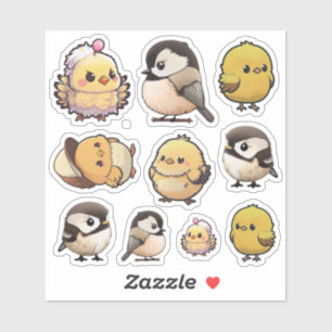 Kute Little Chicks- en Chickadee-Stickers Sticker