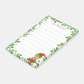 Kute Little Elf & Green Leaf Lijst on Lined Post-it® Notes (Schuin)