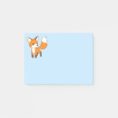 Kute Little Fox op Blue Post-it® Notes (Voorkant)