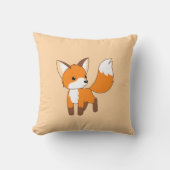 Kute Little Fox op Cream Kussen (Voorkant)