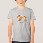 Kute Little Foxes - Big Sister Tri-Blend Shirt (Voorkant)