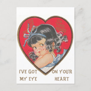 Kute  Little Girl in Heart Valentijn Briefkaart