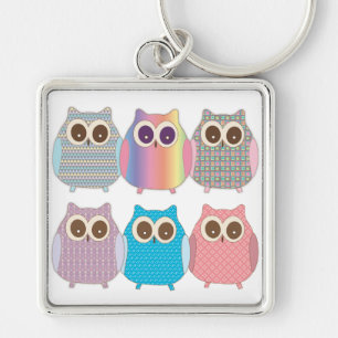 Kute Little Hoot Owls Assorted Colors Sleutelhanger