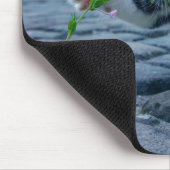 Kute Little Kitten Spelen met een ventilator Muismat (Hoek)