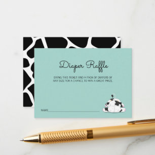 Kute Little Koe Baby shower Diaper Raffle Informatiekaartje