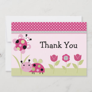 Kute Little Ladybugs Baby shower Bedankt voor je c
