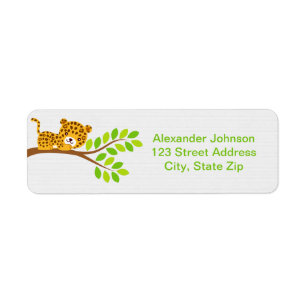 Kute Little Leopard Return Address Label